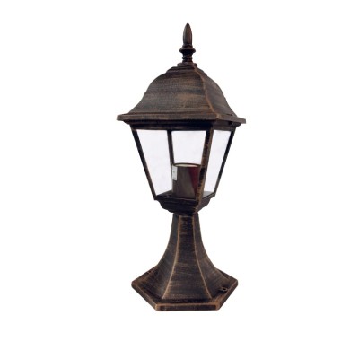 LANTERN SQUARE 60W RUST WITH BASE
