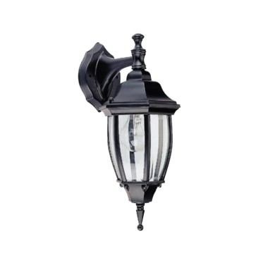 WALL LATERN LAMP BLACK IR44 E27 60W BLACK IR44 E27 60W BOTTOM RAL C0026