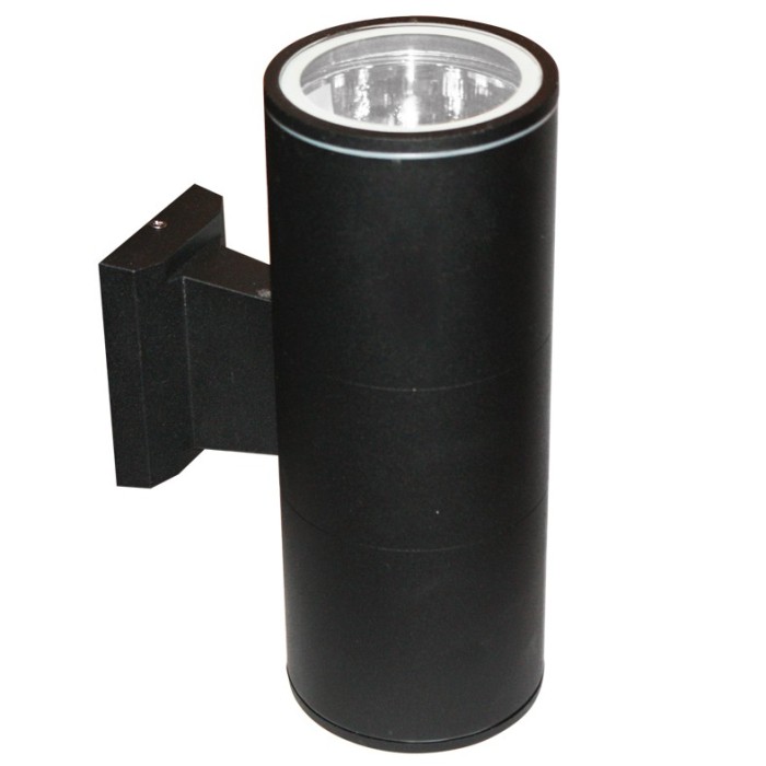 ΣΠΟΤ ΤΟΙΧΟΥ 2 ΔΕΣΜΕΩΝ ΑΛΟΥΜΙΝΙΟ ΜΑΥΡΟ ΣΥΜΒΑΤΙΚΟ 1xE27 IP54 173x108x276mm