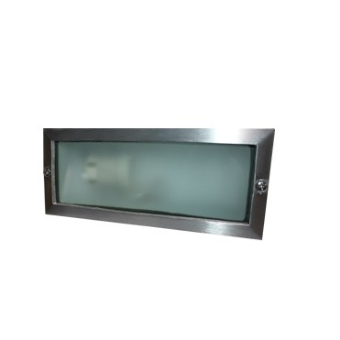 RECESSED WALL LAMP E27 233X101 NICKEL MATTE