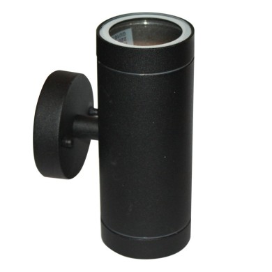 ΣΠΟΤ ΤΟΙΧΟΥ ΑΛΟΥΜΙΝΙΟ ΜΑΥΡΟ ΣΥΜΒΑΤΙΚΟ 2xGU10 IP54 108x64x160mm