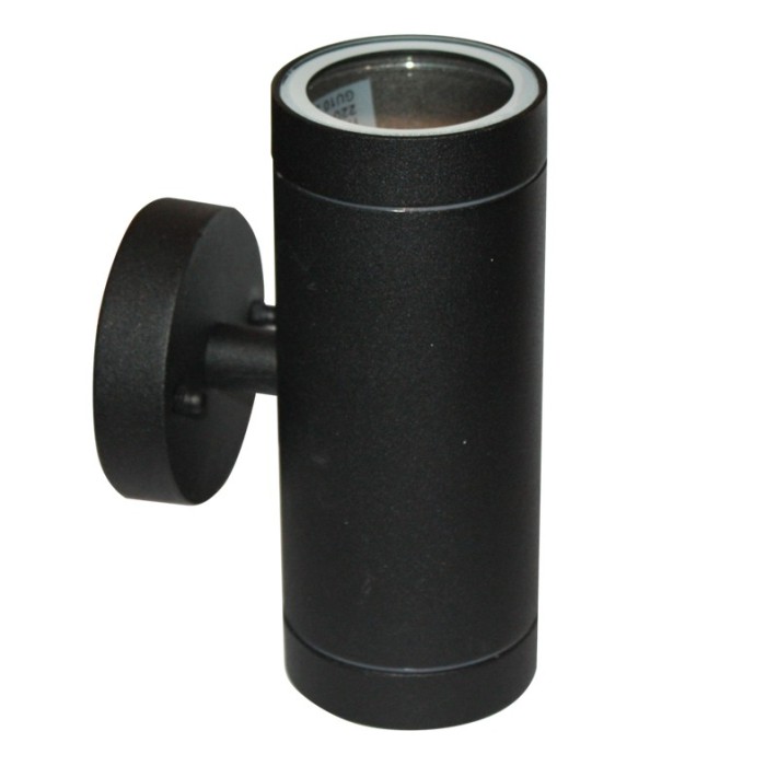 ΣΠΟΤ ΤΟΙΧΟΥ ΑΛΟΥΜΙΝΙΟ ΜΑΥΡΟ ΣΥΜΒΑΤΙΚΟ 2xGU10 IP54 108x64x160mm