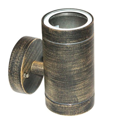 ΣΠΟΤ ΤΟΙΧΟΥ ΑΛΟΥΜΙΝΙΟ ΣΚΟΥΡΙΑ ΣΥΜΒΑΤΙΚΟ 1xGU10 IP54 85x64x121mm