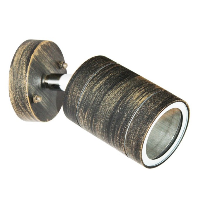 ΣΠΟΤ ΤΟΙΧΟΥ ΑΛΟΥΜΙΝΙΟ ΣΚΟΥΡΙΑ ΣΥΜΒΑΤΙΚΟ 1xGU10 IP54 75x64x155mm