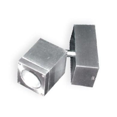 ΣΠΟΤ ΤΟΙΧΟΥ ΑΛΟΥΜΙΝΙΟ ΝΙΚΕΛ ΜΑΤ ΣΥΜΒΑΤΙΚΟ 2xMR16 IP64 111x63x153mm