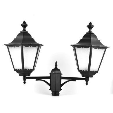 DOUBLE TRADITIONAL LANTERN LIGHT BLACK RAL C0026