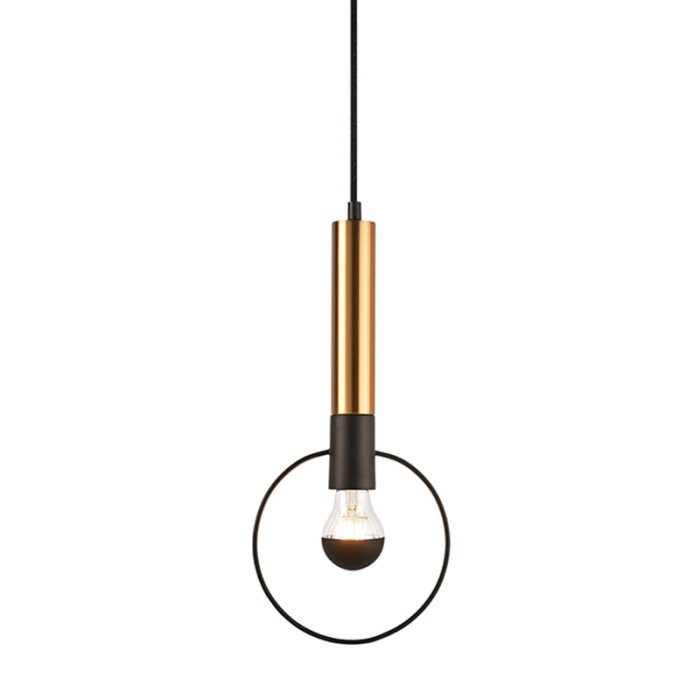 PENDANT LIGHTING 1ΧE27 BRASS/BLACK METAL D18ΧΗ116CM MIRACOLO