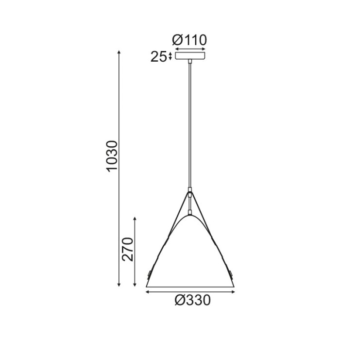 NETTO PENDANT LIGHTING 1ΧE27 WHITE METAL+LEATHER D33XH100CM NAOMI