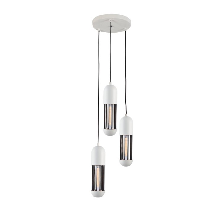 NETTO PENDANT LIGHTING 3XE27 WHITE METALLIC D27XH120CM LAB