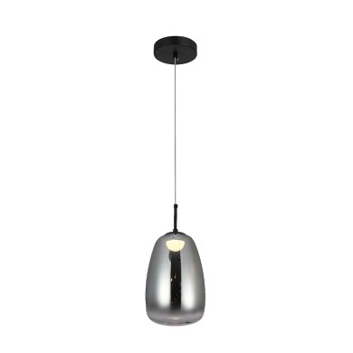 ΚΡΕΜΑΣΤΟ ΦΩΤΙΣΤΙΚΟ ACA HM2357B ΜΑΥΡΟ ΦΙΜΕ ΓΥΑΛΙ LED 5W 3000K IP20 D19XH120CM