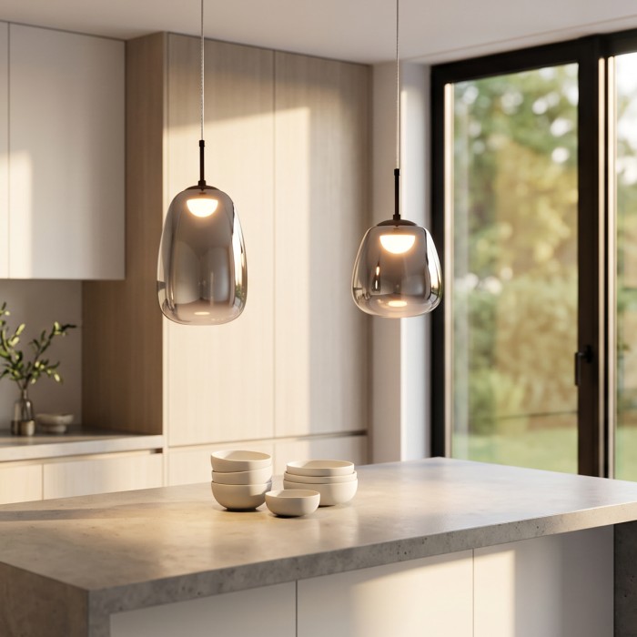 ΚΡΕΜΑΣΤΟ ΦΩΤΙΣΤΙΚΟ ACA HM2357B ΜΑΥΡΟ ΦΙΜΕ ΓΥΑΛΙ LED 5W 3000K IP20 D19XH120CM