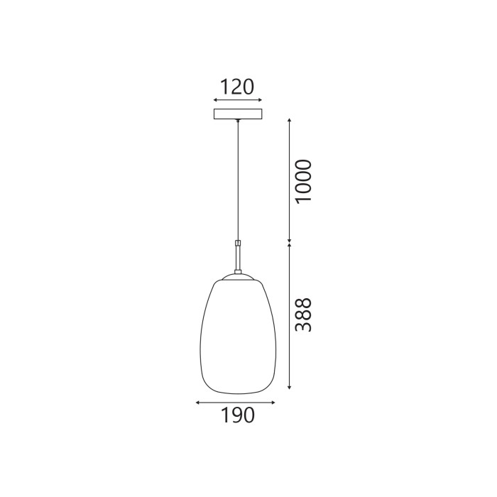 ΚΡΕΜΑΣΤΟ ΦΩΤΙΣΤΙΚΟ ACA HM2357B ΜΑΥΡΟ ΦΙΜΕ ΓΥΑΛΙ LED 5W 3000K IP20 D19XH120CM
