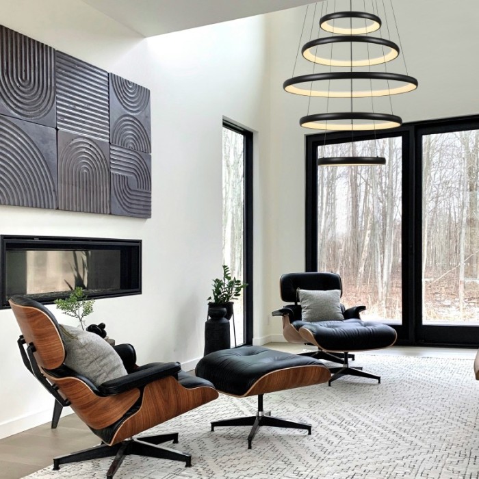 HARMONY-ΦΩΤΙΣΤΙΚΟ ΚΡΕΜΑΣΤΟ ΜΑΥΡΟ ΑΛΟΥΜΙΝΙΟΥ LED SMD 80W CCT 6400LM IP20 Φ800X1900MM