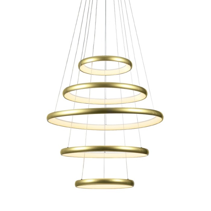 "PENDANT LUMINAIRE LED 80W 6400LM CCT IP20
GOLD METAL+ ACRYLIC
"

