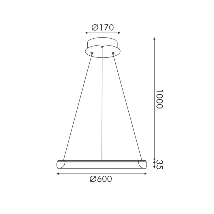 HARMONY-ΦΩΤΙΣΤΙΚΟ ΚΡΕΜΑΣΤΟ ΜΑΥΡΟ ΑΛΟΥΜΙΝΙΟΥ LED SMD 32W CCT 2500LM IP20 Φ600X1000MM
