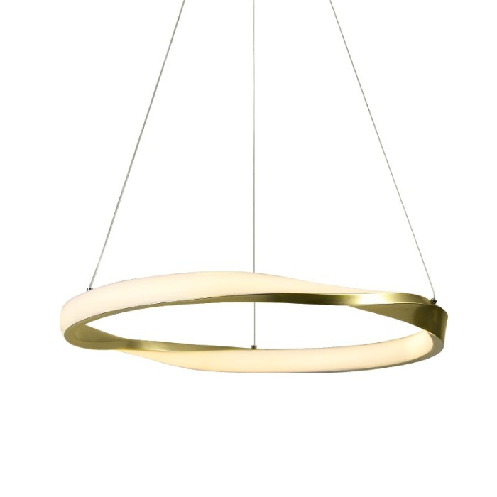 ΚΡΕΜΑΣΤΟ Φ/Σ LED 32W 2500LM CCT IP20 ΧΡΥΣΟ ΜΕΤΑΛΛΙΚΟ + ΑΚΡΥΛΙΚΟ
