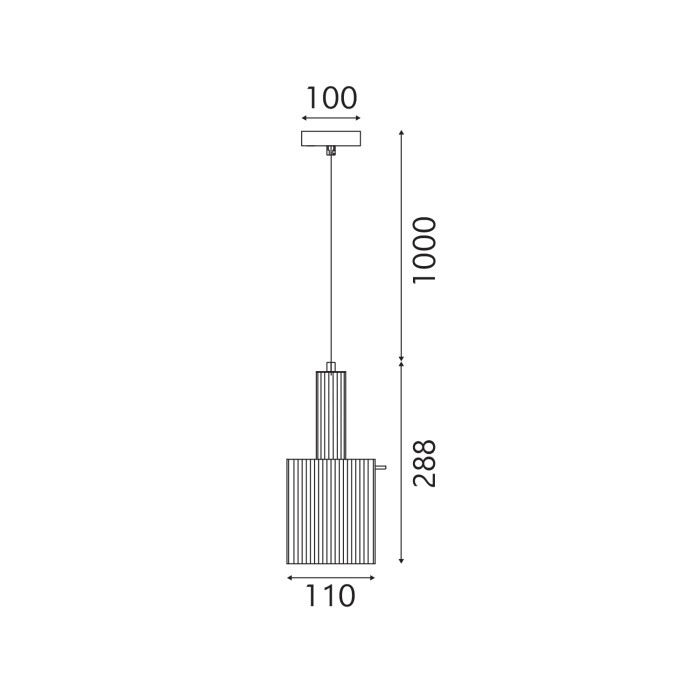 ΚΡΕΜΑΣΤΟ ΦΩΤΙΣΤΙΚΟ ACA HM2504011 ΧΡΥΣΟ 1XE27X40W IP20 D11XH120CM