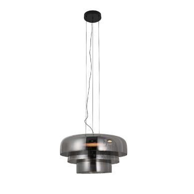 ΚΡΕΜΑΣΤΟ ΦΩΤΙΣΤΙΚΟ ACA HM25127SM ΜΑΥΡΟ ΦΙΜΕ ΓΥΑΛΙ LED 12W 3000K-4000K-6000K IP20 D42XH120CM