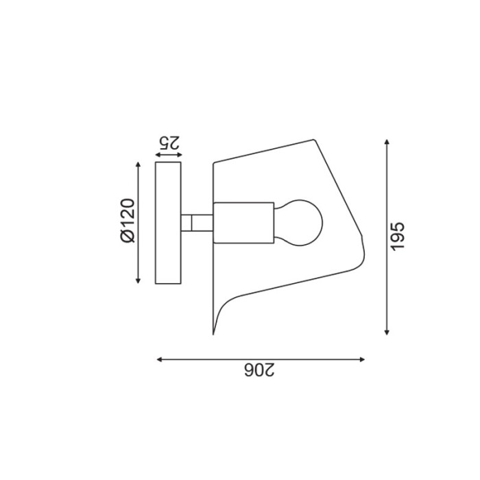 MONET-ΦΩΤΙΣΤΙΚΟ ΕΠΙΤΟΙΧΟ ΛΕΥΚΟ ΜΑΤ ΜΕΤΑΛΛΙΚΟ ΣΥΜΒΑΤΙΚΟ 1ΧΕ27 IP20 21Χ17Χ20CM 