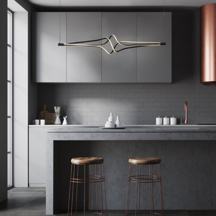 "PENDANT LAMP LED 48W 3800LM CCT IP20
BLACK ALUMINIUM + ACRYLIC "
