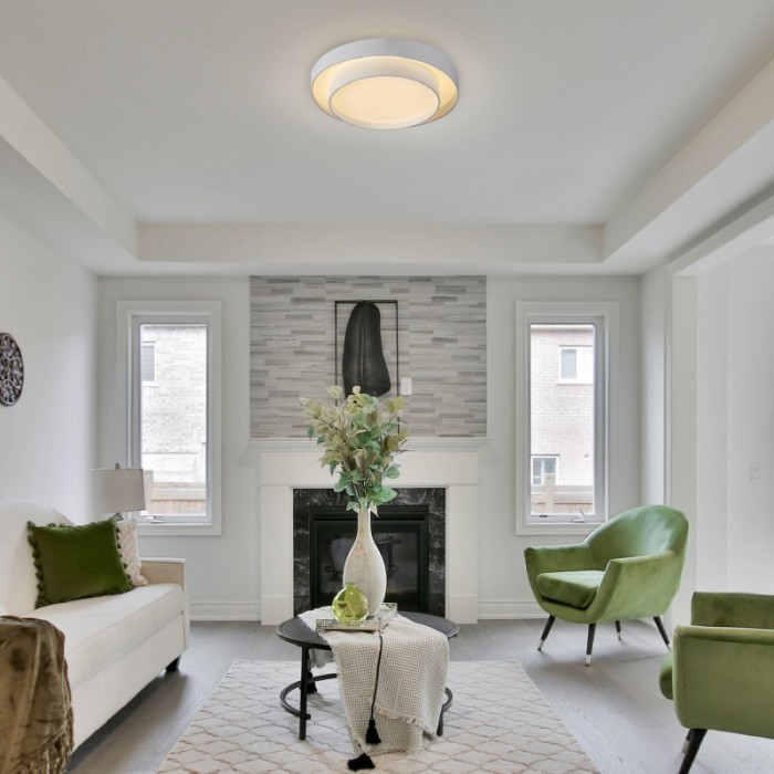 Φ/Σ ΟΡΟΦΗΣ LED 32W 2500LM CCT IP20 ΛΕΥΚΟ ΜΕΤΑΛΛΙΚΟ + ΑΚΡΥΛΙΚΟ
 FEEDO
