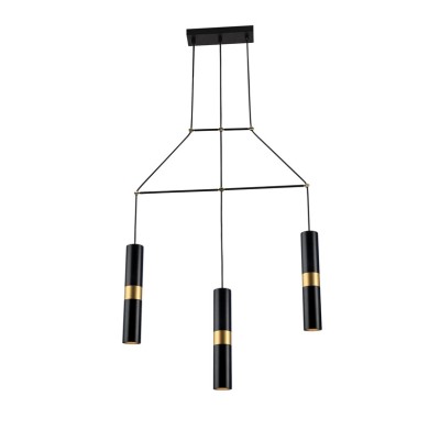 NETTO PENDANT LIGHTING 3XGU10 BLACK METALLIC 66X8XH150CM DA VINCI