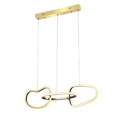 "PENDANT LUMINAIRE LED 42W 3300LM CCT IP20
GOLD STAINLESS STEEL + ACRYLIC
"
