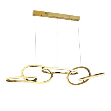 "PENDANT LUMINAIRE LED 72W 5700LM CCT IP20
GOLD STAINLESS STEEL METAL + ACRYLIC
"
