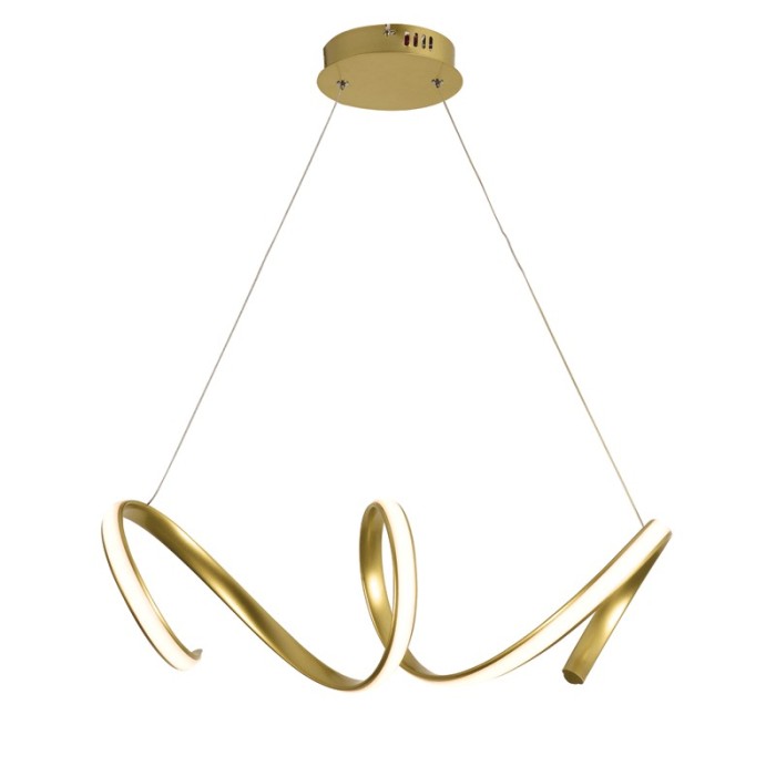 PENDANT LIGHTING LED 40W 3000K 2400LM BRASS ALUMINUM 64X22ΧΗ120CM CLEO