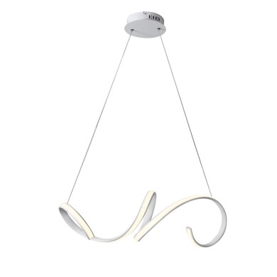 PENDANT LIGHTING LED 40W 3000K 2400LM WHITE ALUMINUM 64X22ΧΗ120CM CLEO
