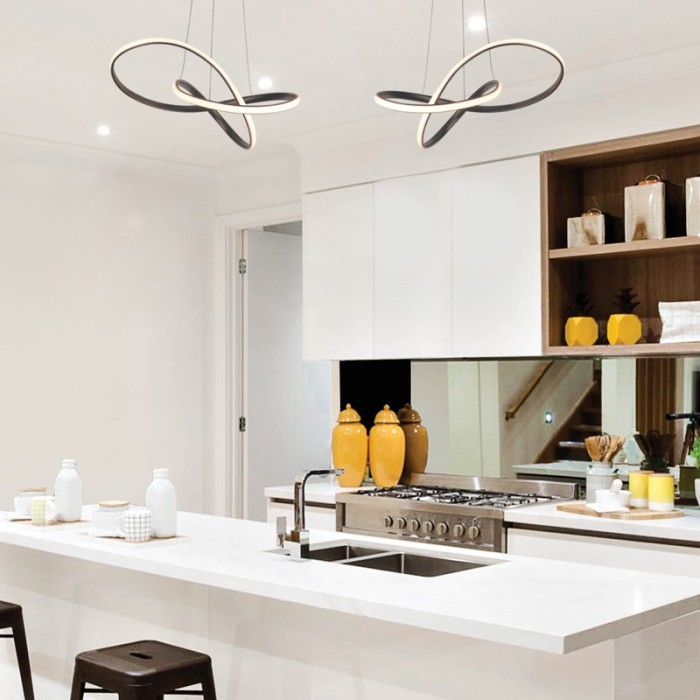 GORDIUS-ΦΩΤΙΣΤΙΚΟ ΚΡΕΜΑΣΤΟ ΜΑΥΡΟ ΑΛΟΥΜΙΝΙΟΥ LED SMD 48W 3000Κ 2880LM IP20 480Χ440Χ1200ΜΜ