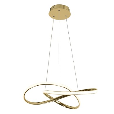 PENDANT LIGHTING LED 48W 3000K 2880LM BRASS ALUMINUM 48Χ44XΗ120CM GORDIUS