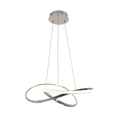 PENDANT LIGHTING LED 48W 3000K 2880LM CHROME ALUMINUM 48Χ44XΗ120CM GORDIUS