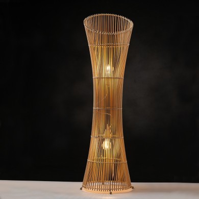 FLOOR LIGHTING 2ΧE27 BAMBOO D29.5XH1180CM SYMI