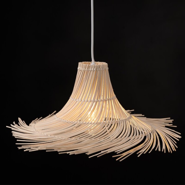 PENDANT LIGHTING 1ΧΕ27 RATTAN D65xΗ19CM SYMI