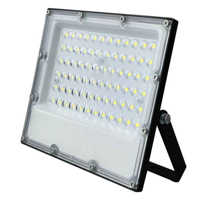 LED SMD ΠΡΟΒΟΛΕΑΣ ΜΑΥΡΟΣ 100-277V AC 50W 4000K 6000LM IP65 Ra80 5YRS IK08 ΒΑΛΒΙΔΑ ΕΚΤΟΝΩΣΗΣ