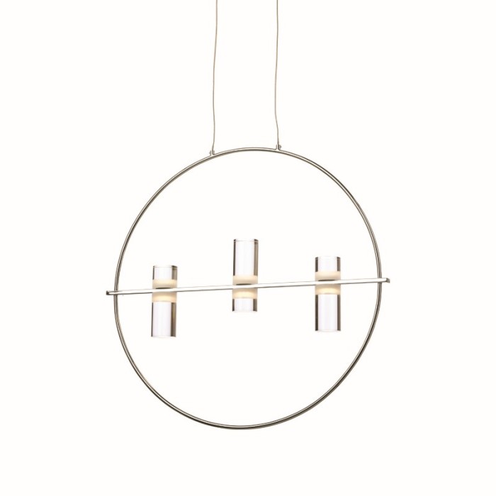 NETTO ΦΩΤΙΣΤΙΚΟ ΚΡΕΜΑΣΤΟ ΧΡΩΜΙΟ ΑΛΟΥΜΙΝΙΟ LED 12W 3000K 1080Lm IP20 530Χ1730mm