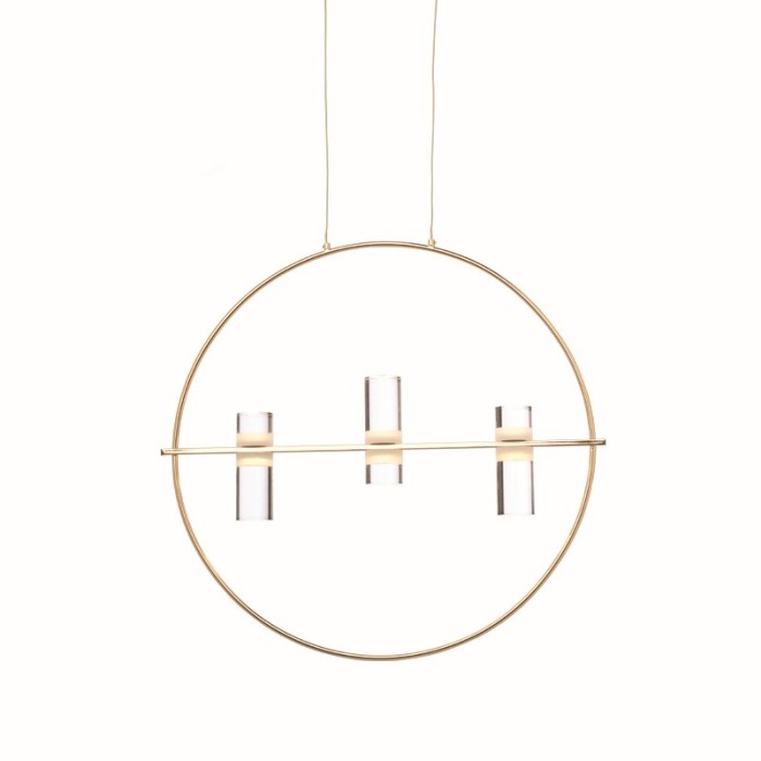 NETTO PENDANT LIGHTING LED2835 12W GOLD ALUMINUM 3000K 1080LM D53XH173CM IONIAN