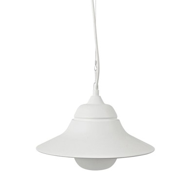 SAND WHITE PENDANT LUMINAIRE JULIE 1XE27 IP44 WITH OPAL GLASS