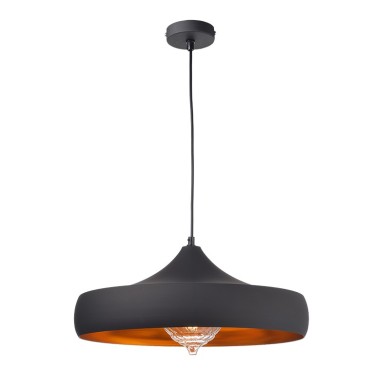 PENDANT LUMINAIRE 1ΧΕ27 METALIC BLACK/GOLD Φ46ΧΗ123CM CALIPHATE