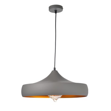 PENDANT LUMINAIRE 1ΧΕ27 METALIC GREY/GOLD Φ46ΧΗ123CM CALIPHATE