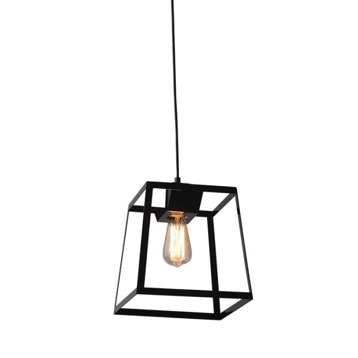 NETTO HANGING METAL CUBE BLACK 1XE27 CHESS
