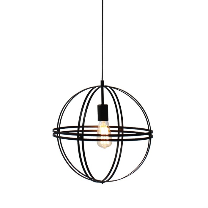 PENDANT D40 1XE27 CIRCLE METALLIC SIRENA