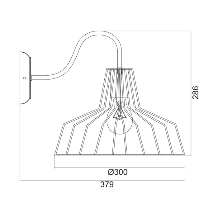NETTO ΦΩΤΙΣΤΙΚΟ ΕΠΙΤΟΙΧΟ ΜΑΥΡΟ ΜΑΤ ΜΕΤΑΛΛΙΚΟ ΣΥΜΒΑΤΙΚΟ 1ΧΕ27 IP20 379Χ286mm
