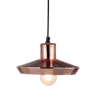 NETTO PENDANT 1ΧΕ27 GLASS COPPER Φ22ΧΗ115CM