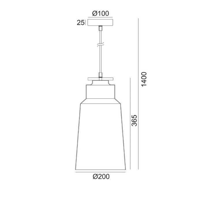 NETTO ΦΩΤΙΣΤΙΚΟ ΚΡΕΜΑΣΤΟ ΜΑΥΡΟ ΜΑΤ ΜΕΤΑΛΛΙΚΟ ΣΥΜΒΑΤΙΚΟ 1ΧΕ27 IP20 Φ100Χ1400mm