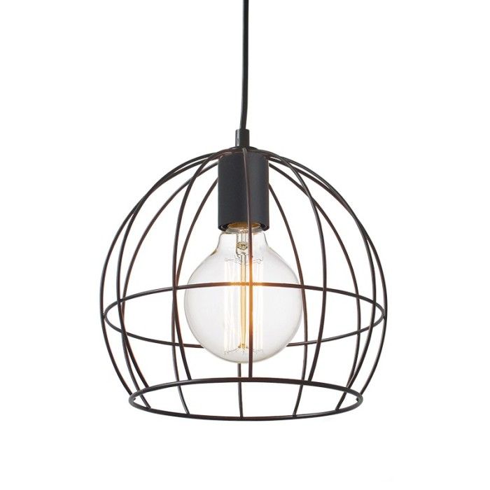 NETTO ΦΩΤΙΣΤΙΚΟ ΚΡΕΜΑΣΤΟ ΜΑΥΡΟ ΜΑΤ ΜΕΤΑΛΛΙΚΟ ΣΥΜΒΑΤΙΚΟ 1ΧΕ27 IP20 Φ240Χ228mm