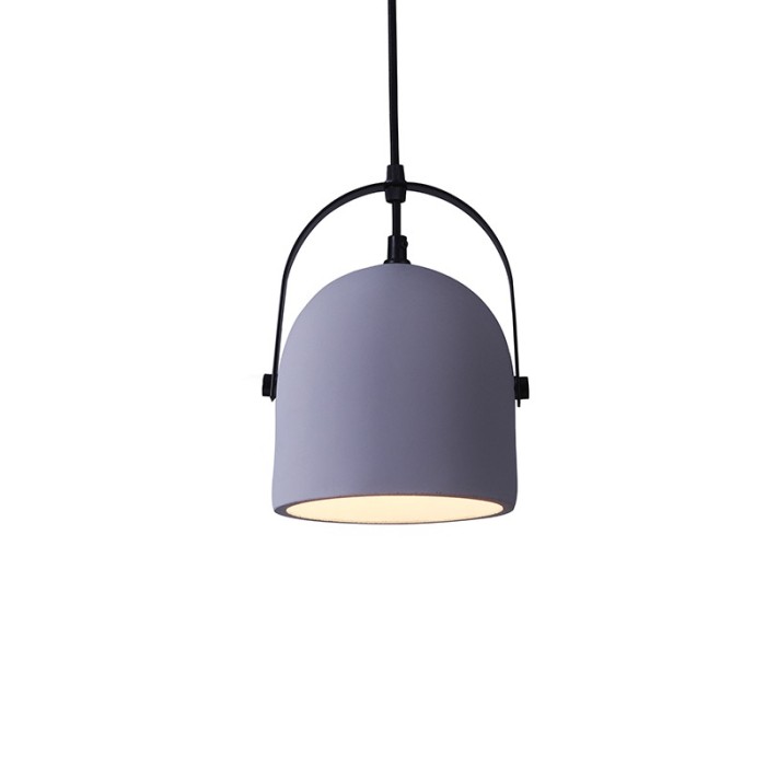 NETTO PENDANT 1ΧΕ27 GREY CEMENT D16XH130CM CARAMELO