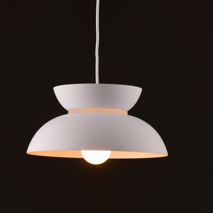 PENDANT 1ΧΕ27 METALIC WHITE D29XH120CM AEOLUS