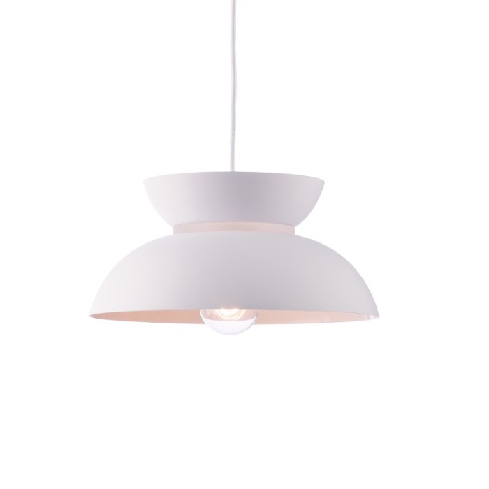 PENDANT 1ΧΕ27 METALIC WHITE D29XH120CM AEOLUS